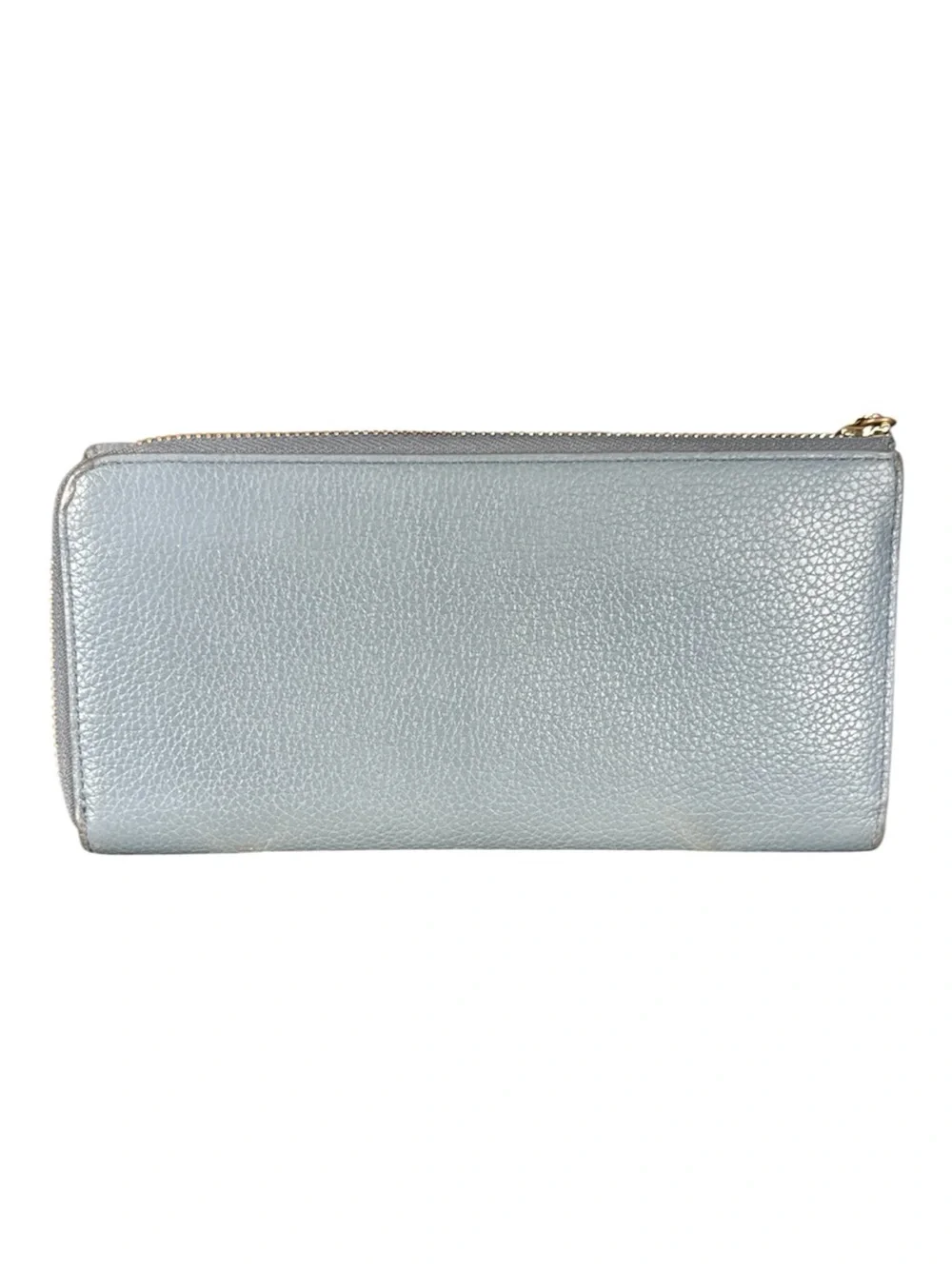 FURLA Blue/Gray Leather Flap/Corner Zip Wallet
